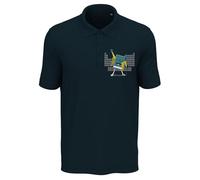 Atspauda Periodic Table Mercury Singer pop Culture Funny Artist Joke Men's Cotton Polo Shirt Marina Blue X-Large