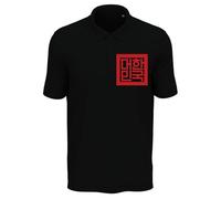 Atspauda Seal of South Korea Men's Cotton Polo Shirt Black X-Large