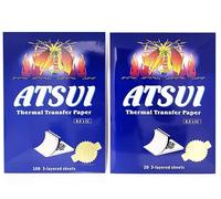 Atsui Tattoo Stencil Paper - Available in 20pcs Sheets, 100pcs Sheets, & 100 Feet Roll - Use by Hand or Stencil Machine - New and Improved Formula (20 Pack)