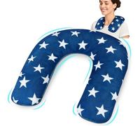 Atsuwell Microwavable Neck Wrap Unscented, Neck Heating Pad Microwavable with Cotton & Flaxseed, Microwave Neck Pillow Warm Compress for Comfort and Relaxation