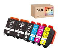 ATTA 202XL Ink Cartridges Compatible with Epson XP6100 Ink Cartridges 202 202XL Multipack for Expression Premium XP6100 XP6105 XP6005 XP6000 XP6001 Printer (6 Pack)- XL Capacity