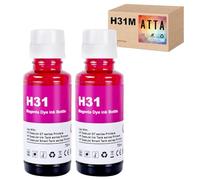 ATTA 31 Magenta Ink Bottle Replacement for HP 31 Ink Work for Smart Tank 7005 5107 7301 7001 7602 5000 5101 5102 Plus 651 551 455 457 450 All-in-One Ink-Tank (70ML 31 Magenta-2 pack)
