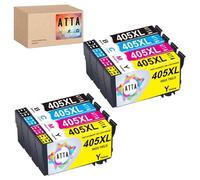 ATTA 405XL Ink Cartridges Compatible with Epson Suitcase Ink Cartridges 405XL 405 for WorkForce Pro WF-4820DWF WF-3820DWF WF-7830DTWF WF-7840DTW WF-4830DTWF WF-4825DWF (8 Pack)