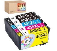 ATTA 405XL Ink Cartridges Multipack Compatible with Epson WF 4820 Ink Cartridges 405XL 405 for WorkForce Pro WF-4820DWF WF-3820DWF WF-7830DTWF WF-7840DTW WF-4830DTWF WF-4825DWF(5 Pack)
