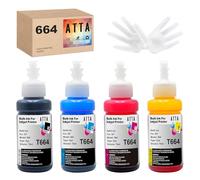 ATTA 664 Ink Bottle Refills Compatible with Epson T7741 T6642 T6643 T664