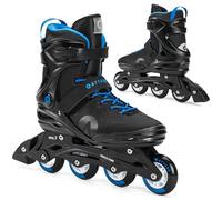 ATTABO Cyclone Fitness Men's Inline Skates Size 44 EU ABEC-7 PU Wheels 82A Semi-Rigid Shell TPR Brake Comfort Stability Three Step Fit Durable Materials Colour Black-Blue