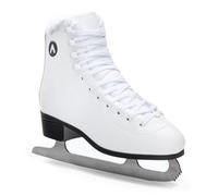 ATTABO Figure Skating Ice Skates Children 35 EU Stainless Steel Blades Classic Lacing Reinforced Hooks Faux Fur Lining Comfortable White