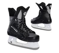 ATTABO HS Men's Ice Hockey Skates - Heavy Duty Hard Case, Stainless Steel Skates, Reinforced Eyelets, Anatomical Tongue & Ankle Padding, Classic Lacing System, Ideal for Beginners 41