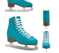 ATTABO ISLA Children's Figure Skating Ice Skates, Plastic PVC Upper Material, Reinforced Ankle Support, Stainless Steel Skates, Classic Design for Boys Ice Skaters (33)