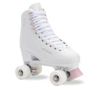 ATTABO Serena Women's Roller Skates in Eco Leather, ABEC-3 Bearings, PP Frame and Aluminium Skates, 54 x 32 mm PU 82A Wheels, TPU Brake, Classic Lacing, Safe and Stylish, Size 36 (White, 39)
