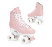ATTABO Serena Women's Roller Skates Size 36 EU Size Adjustable ABEC-3 Aluminium Skate Leather Upper Toe Protection Safe Braking Precision Fit 82A Wheels