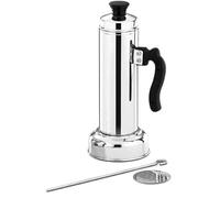 Attach Food Grade Stainless Steel Steamer (Tubular) Puttu Maker with Steamer Plate, Metal Stick, bakelite lid knob and Black Plastic Handle to use with Pressure Cooker Top Silver Color Pack of 1
