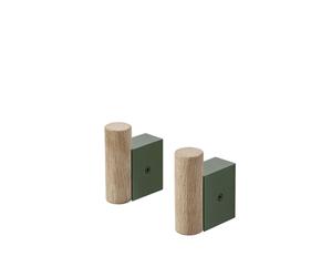 Attach Hook Oak/Dark Green 2 Pcs.