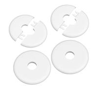 Attaches Wall Defense Caps Set of 4 Not Tool Required ABS Pipe Cover Plates with Strong Adhesive for Home Use Not Tool Installation Pipe Covers