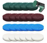 Attachment for Bosch Universal Brush, Pack of 24 Battery Cleaning Brush Pad, Kitchen Pad, Foam Pad, Microfibre Pad, High Performance Pad, Bosch Cleaning Pad Brush for Bosch Home/Garden 6033 Cleaning