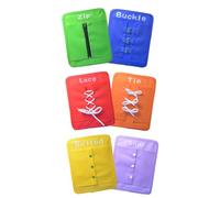 Attachment-learning board Toys- Learning Set made of fabric, 6-piece for children | Building motor skills, training life skills, learning activities in early childhood