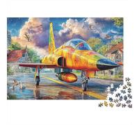 Attack Aircraft 1000 Piece Thick Cardboard Jigsaw Puzzle for Adults，Jet Plane，Mind Relaxation Educational Game Challenge Holiday Puzzle Activity 38x26cm/1000pcs
