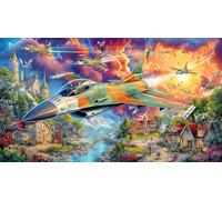 Attack Aircraft 1000 Pieces Recycled Paper Puzzle - Great Gift Idea Challenging Home Activity for Adults 75x50/1000pcs