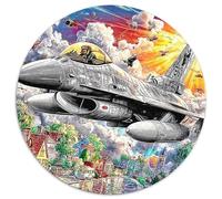 Attack Aircraft (21)_4 1000 Pieces Jigsaws CircularJigsaw Jigsaw Puzzles Creative Travel Gifts,Present 1000pcs (67.5x67.5cm)