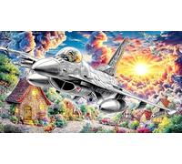 Attack Aircraft Adult Jigsaws 1000 Pieces - Fun Challenging Game Recycled Paper Great Gift Idea for Home 38x52/1000pcs