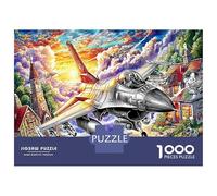 Attack Aircraft Kids Puzzle Beginners, Plane Crash Eco-Friendly Paper, Educational Game Decompression, Wall Decoration & Gifts, Gifts for Women & Men 38x26cm/1000pcs