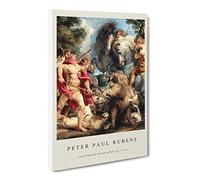 Attack By Peter Paul Rubens Canvas Print | Gallery Wrapped 30mm Frame Wall Art | 30x20 inches | Ready to Hang | Classic Picture | Living Room Bedroom Lounge Office