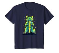 Attack Cat in 321 Fierce Feline Invades City T-Shirt, Kids, Navy, 2 Years