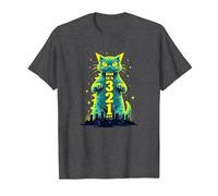 Attack Cat in 321 Fierce Feline Invades City T-Shirt, Men, Dark Heather Grey, XXL