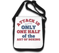 Attack is only one half of the art of boxing Shoulder Bag White