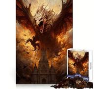 Attack Of The Fire Dragon 1000 Adult Pieces Jigsaw Puzzle Memory Training Calm Distraction Precise Edges Festive Gift (38x26cm)