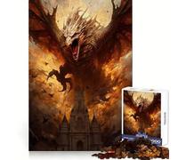 Attack Of The Fire Dragon 1000 Pieces Puzzles for Adults Analytical Skill Tranquil Pastime Tight Join Festive Present (50x75cm)