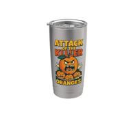 Attack of the Killer Oranges Funny Retro Horror Stainless Steel Insulated Tumbler