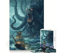 Attack Of The Kraken 1000 Pieces Puzzles for Adults Analytical Skill Tranquil Pastime Tight Join Festive Present (38x26cm)