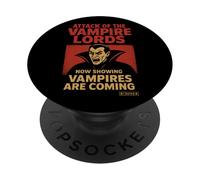 Attack Of The Vampire Lords Retro Horror Halloween PopSockets Adhesive PopGrip
