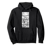 Attack on Titan Annie Leonhart VS Reiner Braun Stack Manga Pullover Hoodie, Adult Unisex, Black, XX-Large
