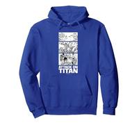 Attack on Titan Annie Leonhart VS Reiner Braun Stack Manga Pullover Hoodie, Adult Unisex, Royal Blue, X-Large
