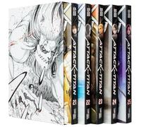 Attack on Titan Bände 21-25 im Sammelschuber mit Extra Atemberaubende Fantasy...