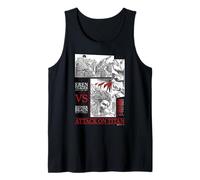 Attack on Titan Eren Yeager vs Reiner Braun Manga Fight Logo Tank Top
