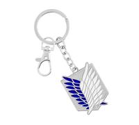 Attack on Titan Gifts, Anime Keychains with Chibi Characters, Wings of Freedom Emblem Charm