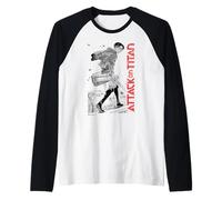 Attack on Titan Levi Ackerman Japanese Manga Epic Portrait Raglan Baseball Tee