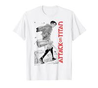 Attack on Titan Levi Ackerman Japanese Manga Epic Portrait T-Shirt, Men, White, X-Large