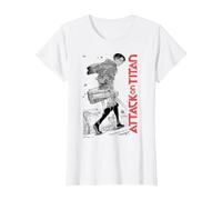 Attack on Titan Levi Ackerman Japanese Manga Epic Portrait T-Shirt, Women, White, X-Small