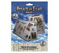 Attack on Titan Tech Stickers, Set of 36 Anime Stickers for Laptops, Mobile Phones and Tablets (Titans Design) Device Stickers for Children, Stickers for Adults - Official Merchandise