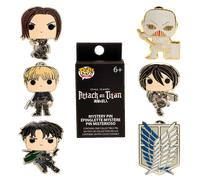 Loungefly Pop! 6 Pieces BLIND PIN SET: AOT CHARACTERS - Eren Jaeger - Attack on Titan - Blind Box Enamel Pins - Cute Collectable Novelty Brooch - for Backpacks & Bags - Gift Idea - Anime Fans