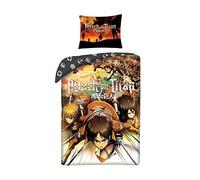 Attack on Titans Single Duvet Cover Set With European Pillowcase 70cm x 90cm 100% Cotton Kids Bedding Anime