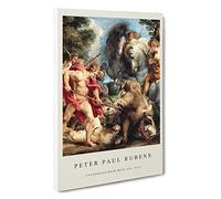 Attack Peter Paul Rubens Canvas Print | Gallery Wrapped 30mm Frame Wall Art | 30x20 inches | Ready to Hang | Contemporary Picture | Living Room Bedroom Lounge Office