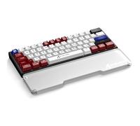 ATTACK SHARK 61 Keys CNC Acrylic Wrist Rest, Ergonomic Keyboard Palm Rest,60 Percent Layout, Portable Anti Slip Clear Frosted Hand Rest, Desk Accessories for Gaming Playing/Office Typing/PS4/Xbox