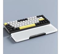 Attack Shark 68 Keys Acrylic Wrist Rest, CNC Aluminum Alloy Palm Rest, Transparent Arm Rest, 60% Layout Gaming Mechanical Keyboard Wrist Rest, Ergonomic Wrist Support, Anti-Slip Base -Matte Black