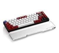 ATTACK SHARK 68 Keys CNC Acrylic Wrist Rest, Ergonomic Keyboard Palm Rest,60 Percent Layout, Portable Anti Slip Clear Frosted Hand Rest, Desk Accessories for Game Playing/Office Typing