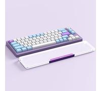 Attack Shark 87 Keys Acrylic Palm Rest, CNC Aluminum Alloy Palm Support, Transparent Arm Rest, TKL 75% Layout Gaming Mechanical Keyboard Wrist Support - Amethyst